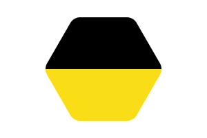 巴登符腾堡州旗帜插图六边形圆形