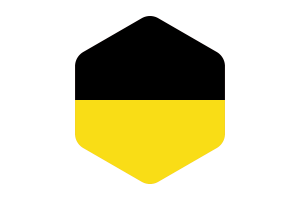 巴登-符腾堡州旗圆形六边形