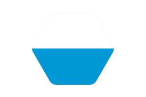 巴伐利亚旗帜插图六边形圆形