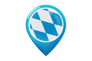巴伐利亚菱形变体标志地图图钉图标