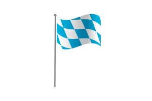 挥舞着巴伐利亚菱形变体的旗帜