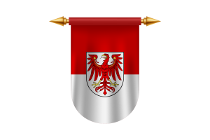 勃兰登堡旗帜标志矢量图像