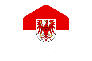 勃兰登堡旗帜圆形六边形