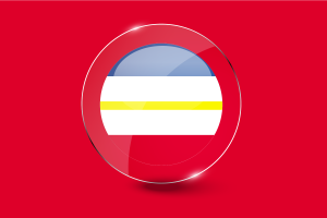 梅克伦堡-前波莫瑞州旗帜光泽圆形按钮