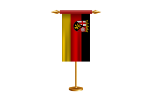 莱茵兰-普法尔茨州礼仪旗帜矢量免费