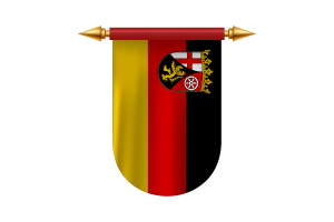 莱茵兰-普法尔茨州旗帜标志矢量图像