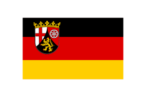 莱茵兰-普法尔茨州旗帜矢量插图