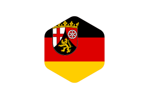 莱茵兰-普法尔茨州旗圆形六边形