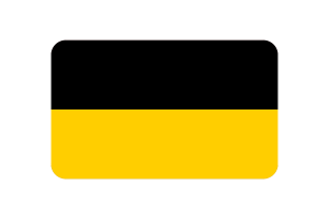 萨克森–安哈特州旗圆形矩形矢量插图