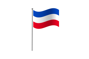 挥舞着石勒苏益格-荷尔斯泰因州的旗帜