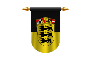 巴登-符腾堡州旗帜标志矢量图像