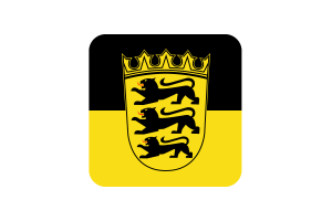 巴登-符腾堡州旗方形圆形