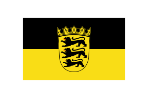巴登-符腾堡州旗帜矢量插图