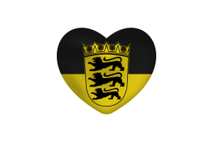 巴登-符腾堡旗帜心形