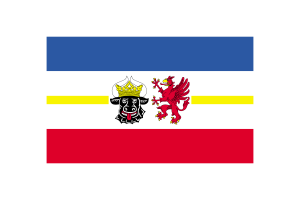 梅克伦堡-前波美拉尼亚旗帜矢量插图