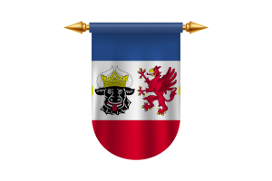 梅克伦堡-前波美拉尼亚旗帜标志矢量图像