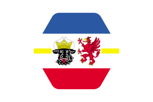 梅克伦堡-前波美拉尼亚旗帜插图六边形圆形
