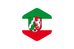 北莱茵-威斯特法伦州旗圆形六边形