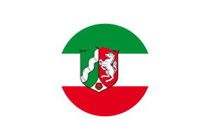 北莱茵-威斯特法伦州旗帜矢量免费下载