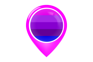 詹妮弗·佩利宁的跨性别旗帜地图图钉图标