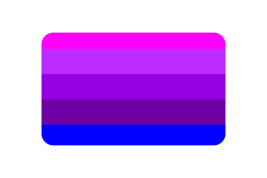 詹妮弗·佩利宁的跨性别旗帜圆角矩形矢量插图