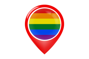 LGBT旗帜地图图钉图标