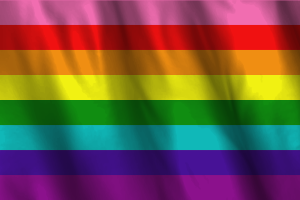 六色彩虹LGBT骄傲旗帜
