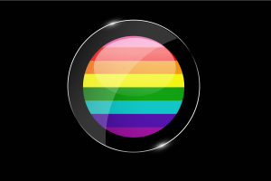 彩虹旗亮圆形按钮