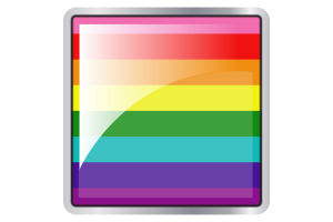 LGBT骄傲旗方形图标