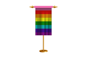 彩虹仪式旗帜矢量免费