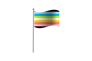 挥舞着同性恋者的旗帜
