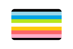 同性恋者旗圆角矩形矢量插图