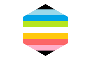 同性恋者旗六边形形状