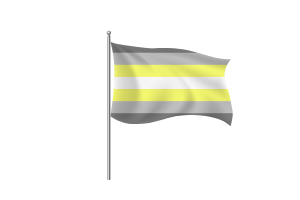 非二元性别Demigender群体旗帜符号