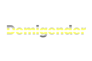 非二元性别Demigender群体旗帜文字艺术