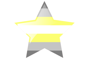 非二元性别Demigender群体旗帜星图标