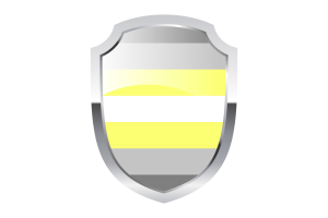 非二元性别Demigender群体旗帜盾牌标志