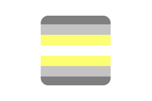 非二元性别Demigender群体旗帜方形圆形