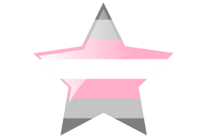半性取向/半性女群体旗帜星图标