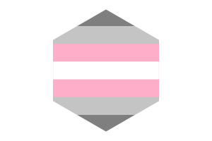 半性取向/半性女群体旗帜六边形