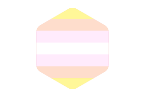 泛性别旗圆形六边形