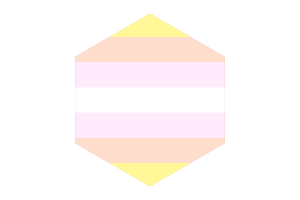 泛性别旗帜六边形形状