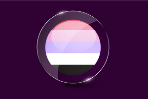 Reciprosexual性取向人群旗帜光泽圆形按钮