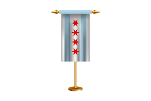 芝加哥礼仪旗帜矢量免费