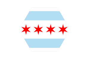 芝加哥旗帜矢量免费|SVG 和 PNG