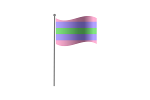 挥舞着三性别人群的旗帜