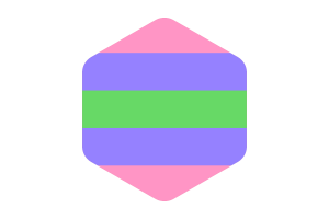 三性别人群旗圆形六边形