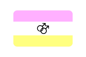Twink男同性恋人群旗帜圆角矩形矢量插图
