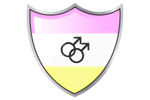 盾牌与Twink男同性恋人群的旗帜