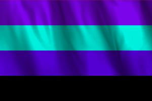 Alexigender性别流动个体人群旗帜